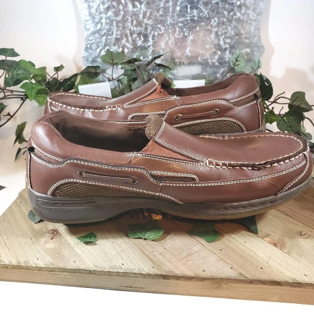 Dr. Scholls Men's Size 10D Brown Comfort Leather C‎